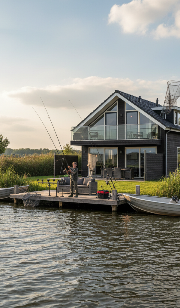 Familiehuis Nunspeet – Luxe visvilla's aan het Veluwemeer