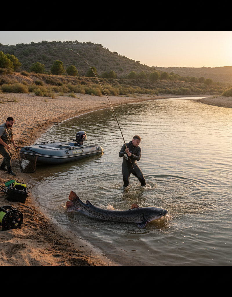 Meervallen vangen op de Ebro