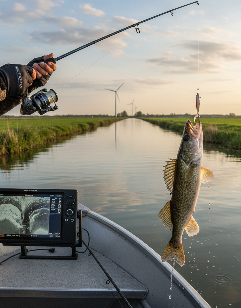Verticaal vissen op snoekbaars