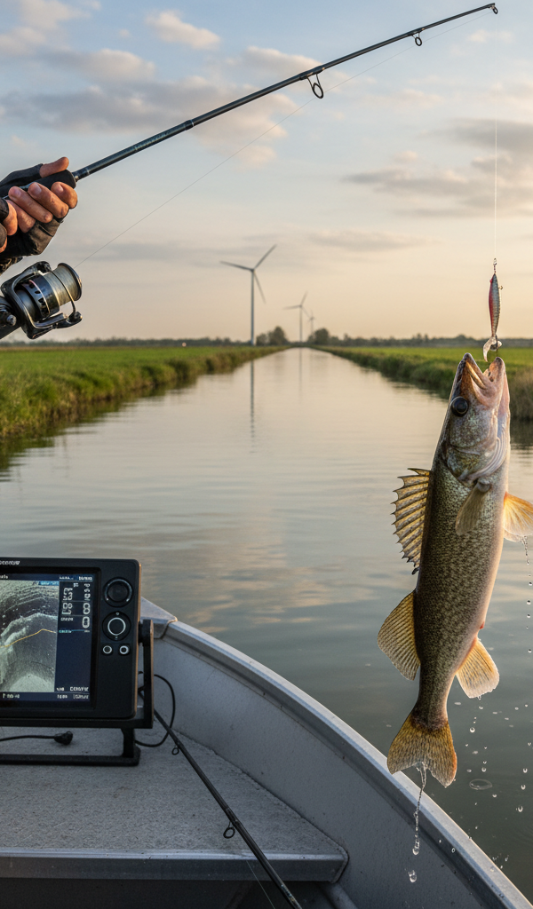 Verticaal vissen op snoekbaars