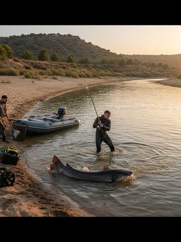 Meervallen vangen op de Ebro