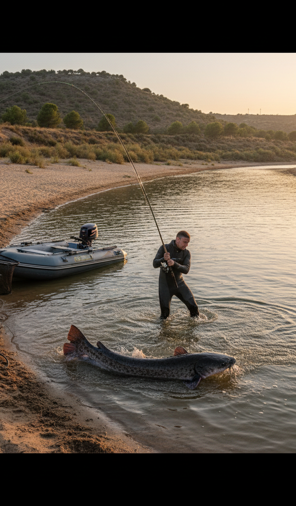Meervallen vangen op de Ebro