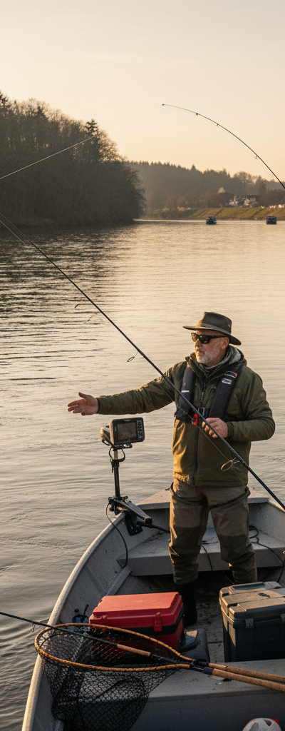 Snoekbaars vissen op de grote rivieren