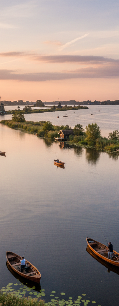 Vissen bij Loosdrechtse Plassen