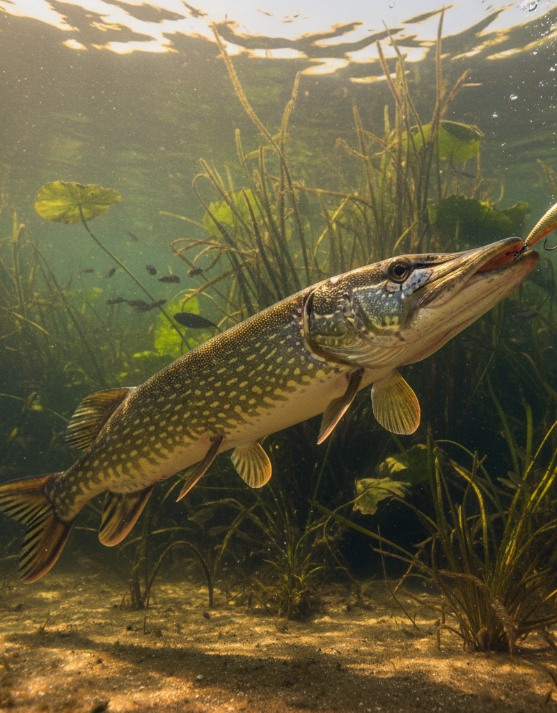 Biologie van de snoek: jachtgedrag en zintuigen ontleed